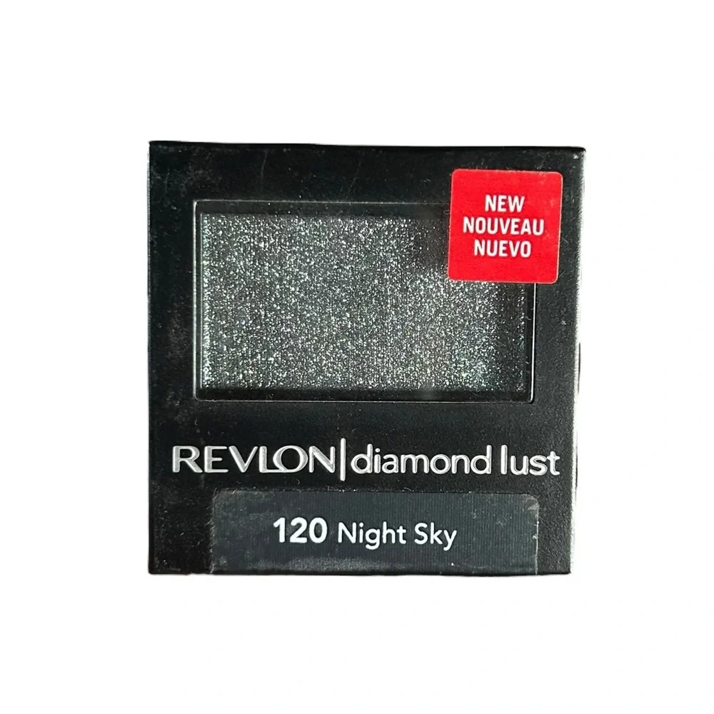 Revlon Luxurious Color Diamond Lust Eyeshadow Night Sky Black Sparkle Goth NWT